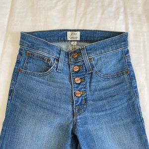 Jcrew 9” high rise toothpick jeans